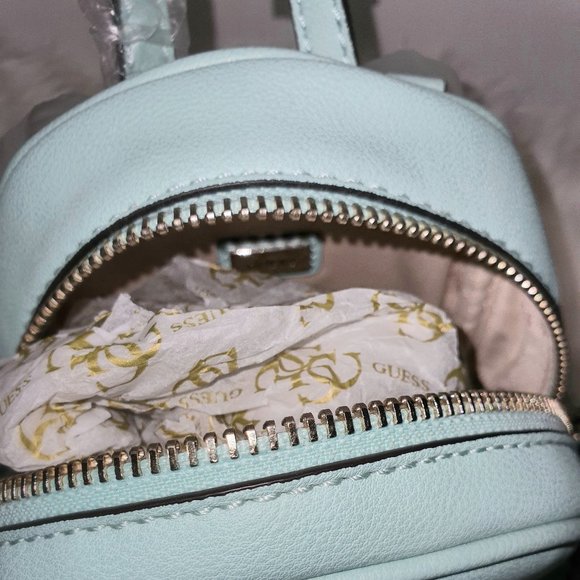 Guess NWT Jori Mini Backpack Blue/Turquoise/ Teal/Aqua - Picture 10 of 13